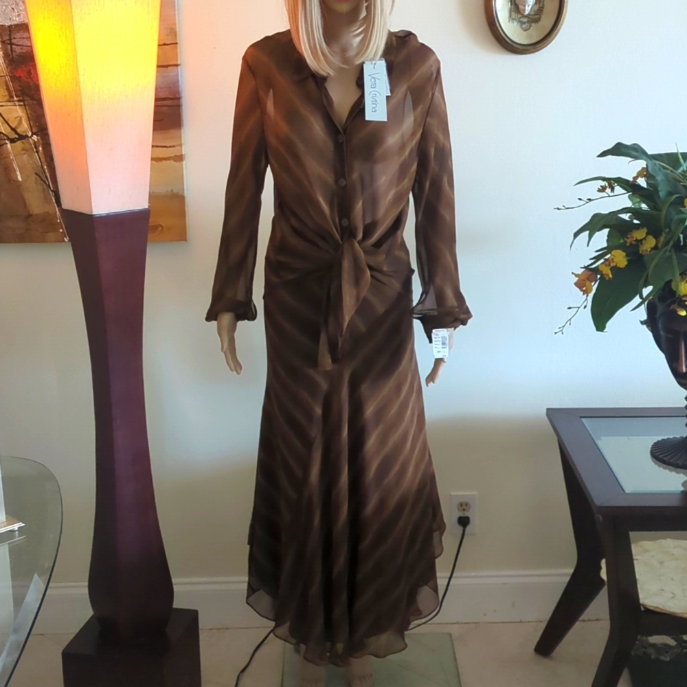 Beautiful Three items silk set,  size L.